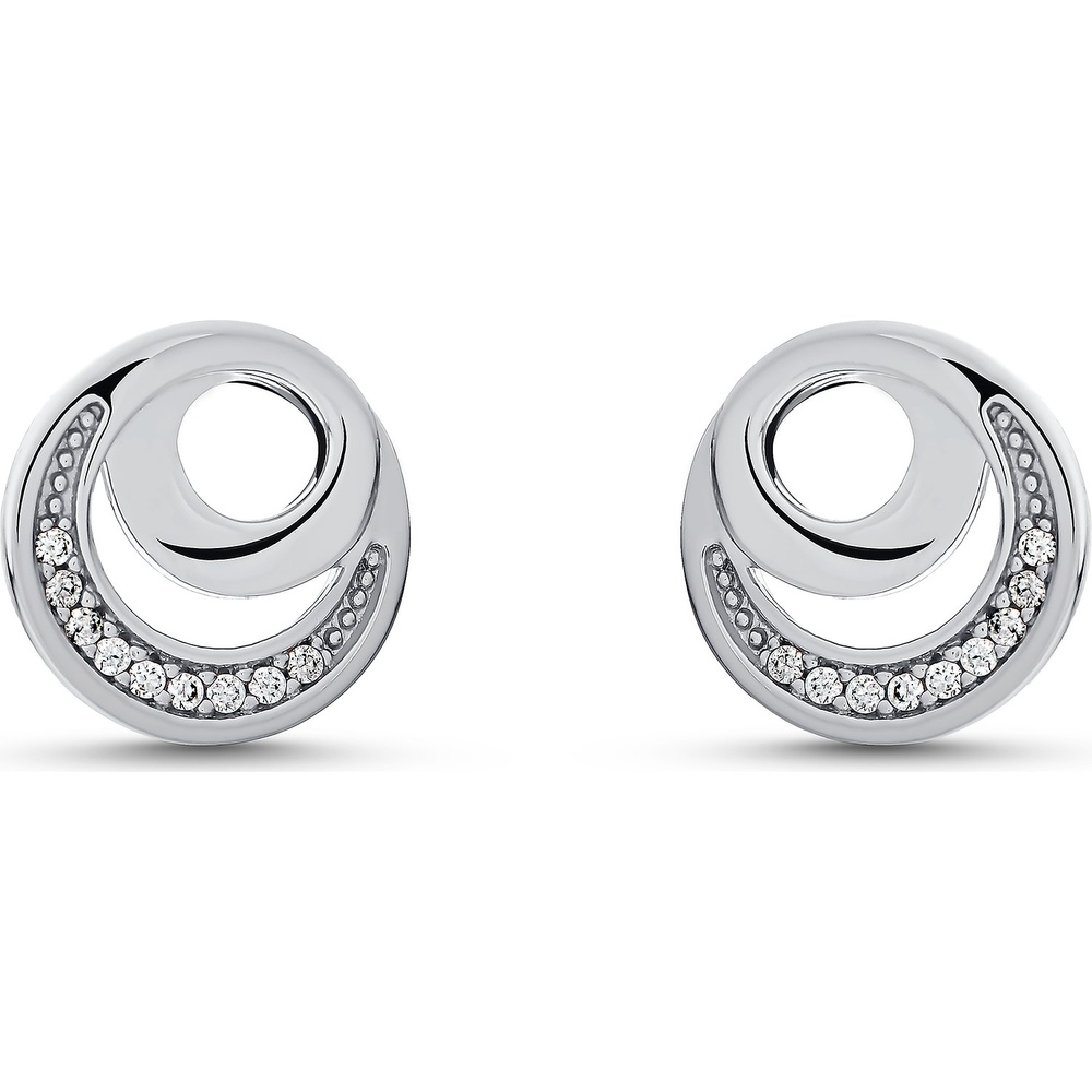 Jette Boucles d'oreilles à fermoir à poussette 925 Argent rhodié Boucles d'oreilles