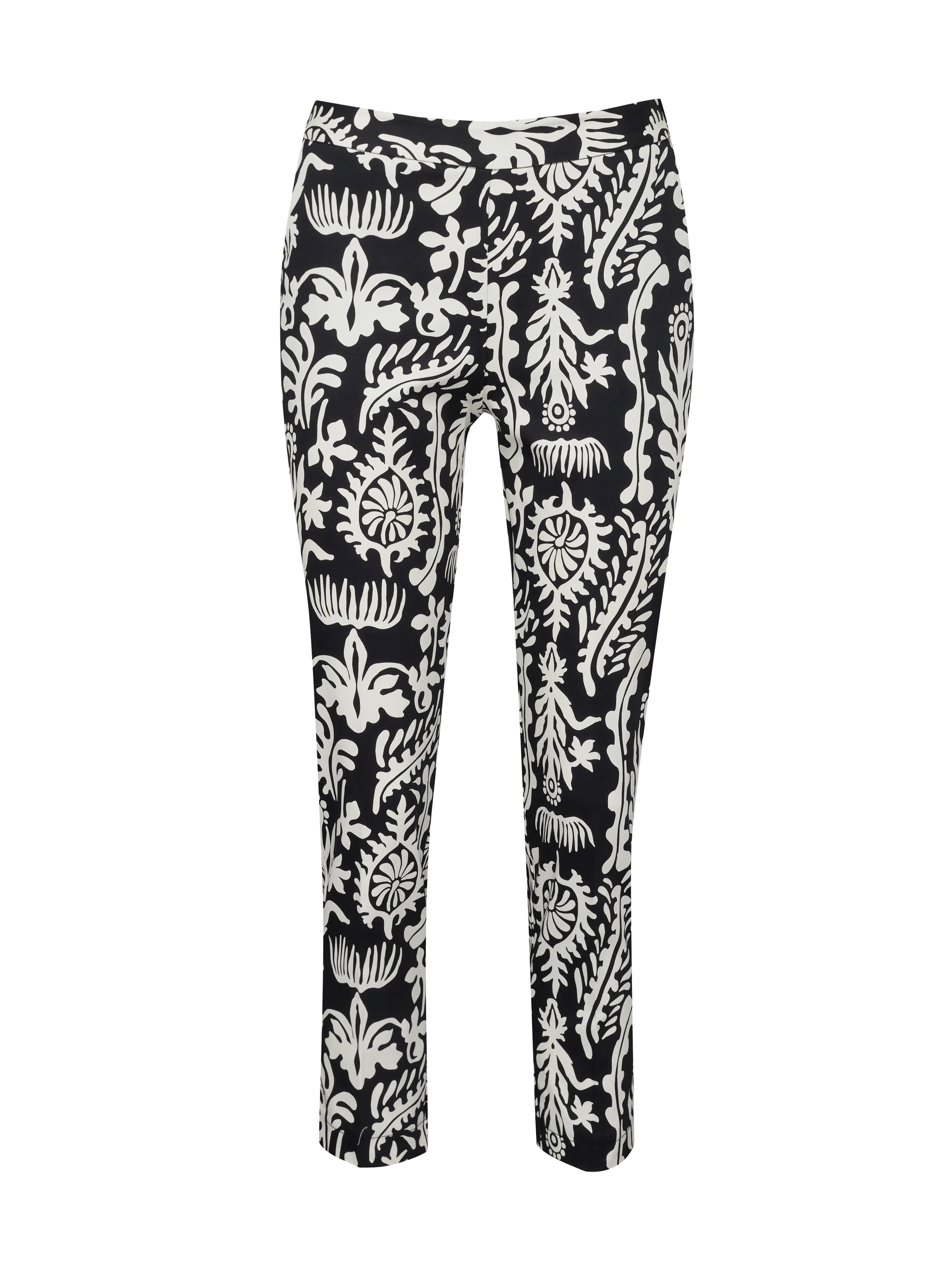 Schwarz-weiß gemusterte Damenhose ORSAY