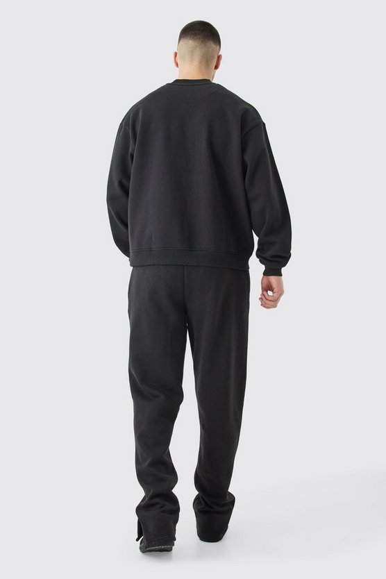 Tall kastiger Oversize Sweatshirt-Trainingsanzug
