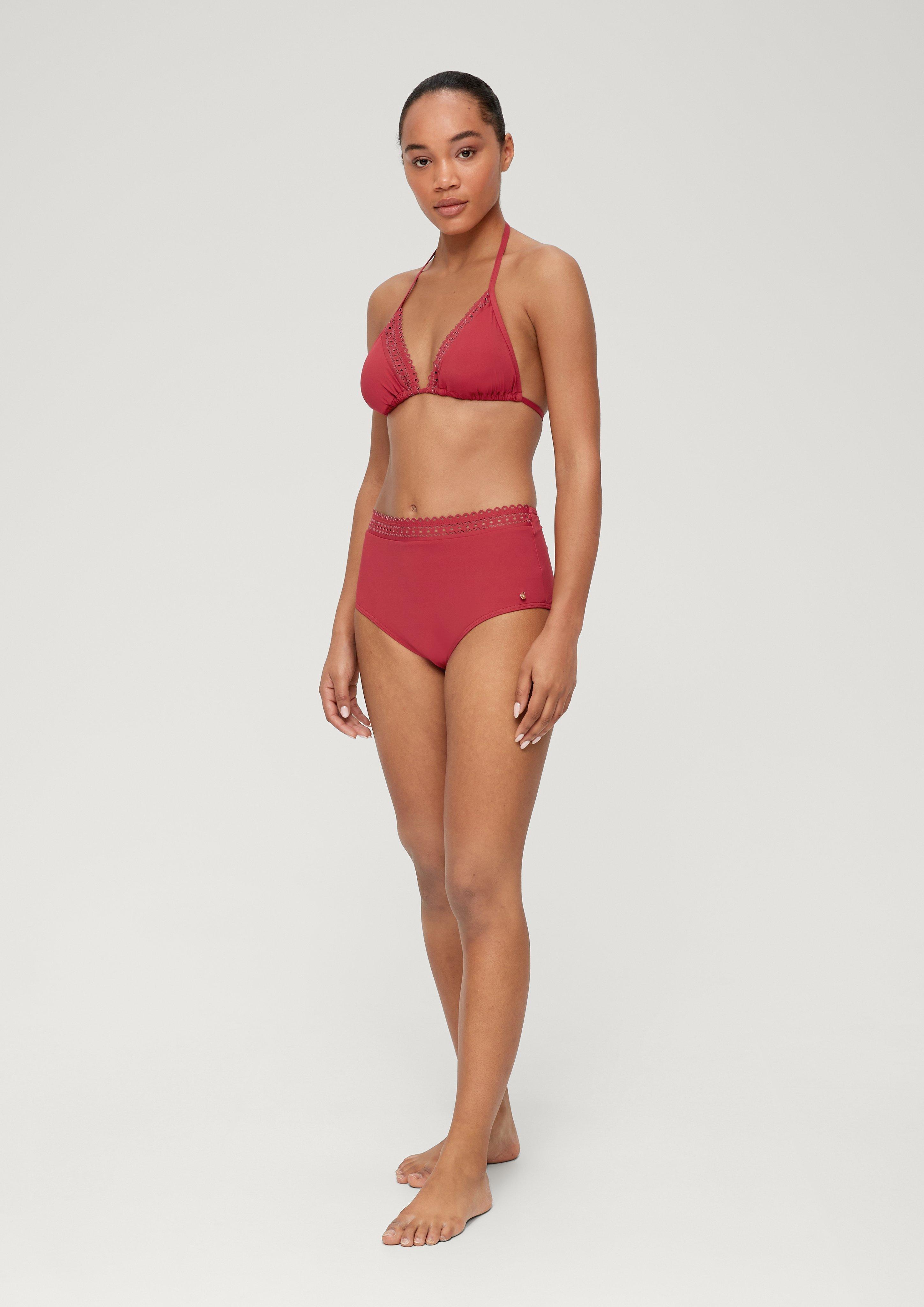 High Waist-Bikinihose mit Lochstickerei  6008705-3400