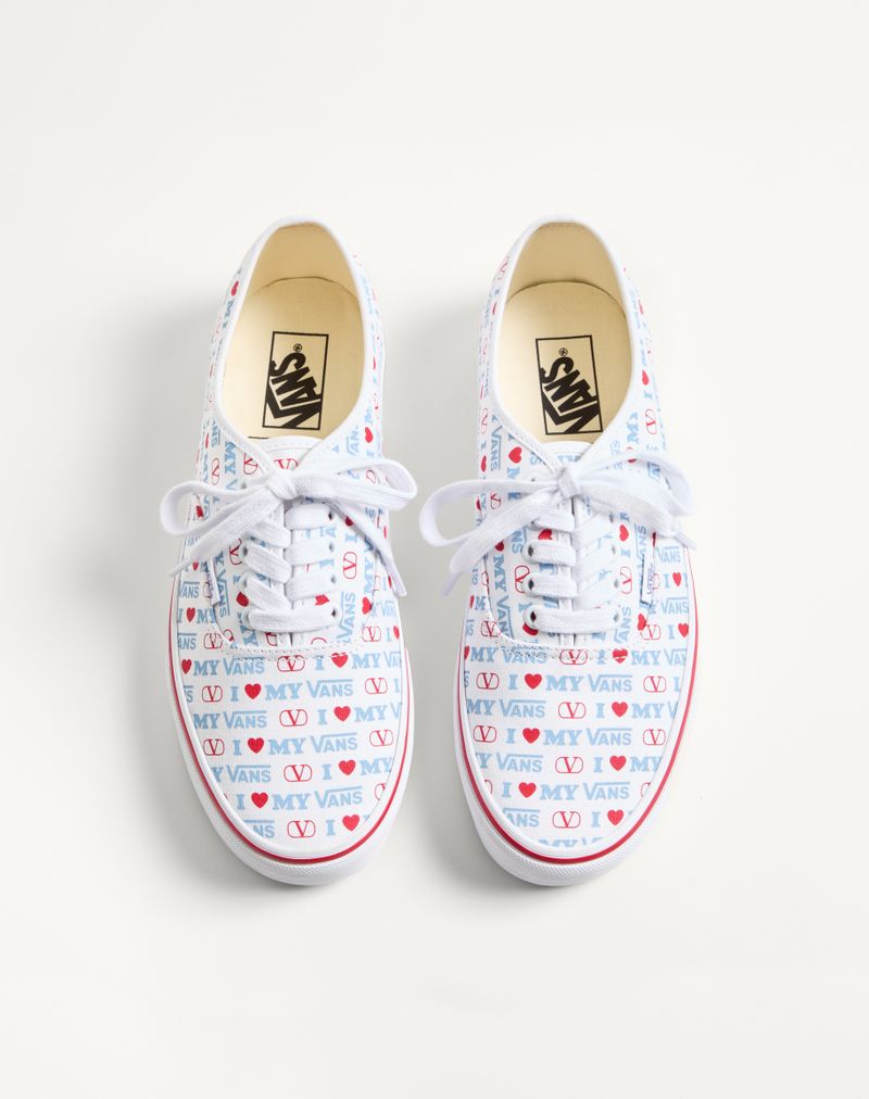 Tênis de cano baixo Valentino Garavani e Vans em tecido com estampa Valentino Vans Love
