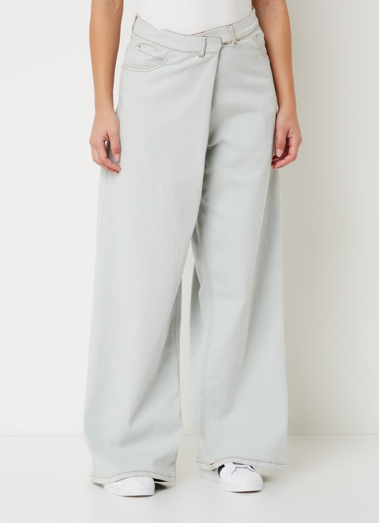 Jeans a vita alta e gamba larga 10DAYS con cinturino sopra