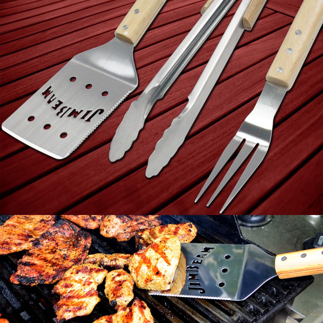 Jim Beam Grillbesteck 3 tlg. inkl. Gabel