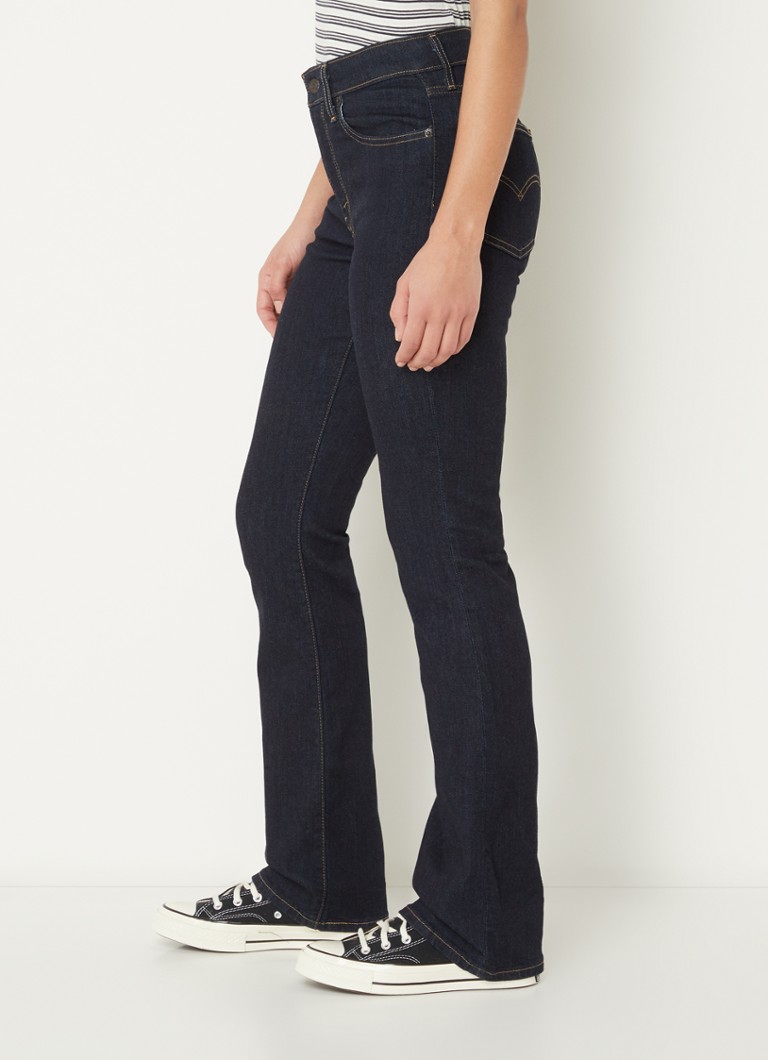 Levi's 725 Pantaloni scurți cu talie înaltă, model bootcut, albaștri