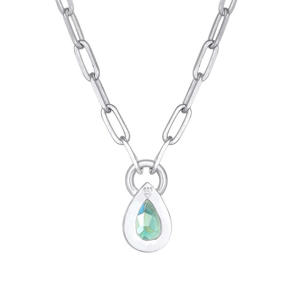Elli PREMIUM Elli PREMIUM Collier Femmes Goutte pendentif aspect chaîne avec quartz en argent  collier