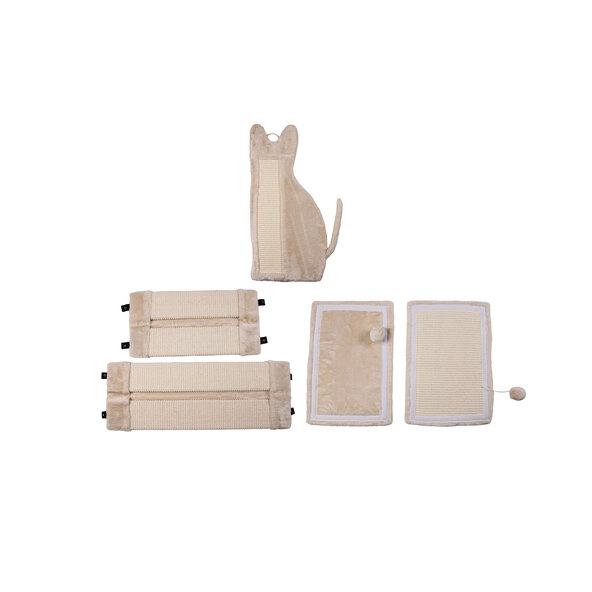 Kratzbrett Set, beige, 5-tlg.