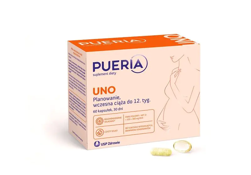 Pueria Uno, maisto papildas moterims, planuojančioms nėštumą iki 12 nėštumo savaitės, kapsulės