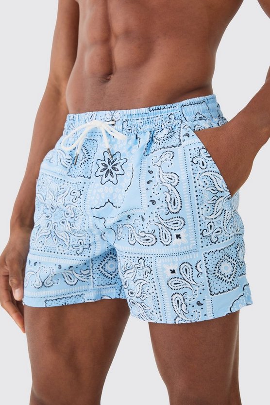Kurzärmliges Hemd mit Bandana-Print