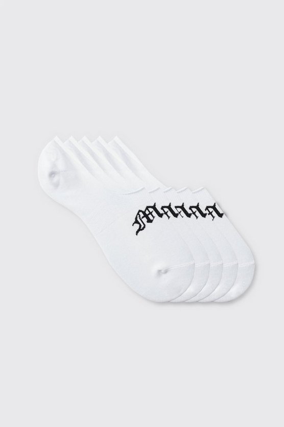 5er-Pack unsichtbare Gothic Man Socken