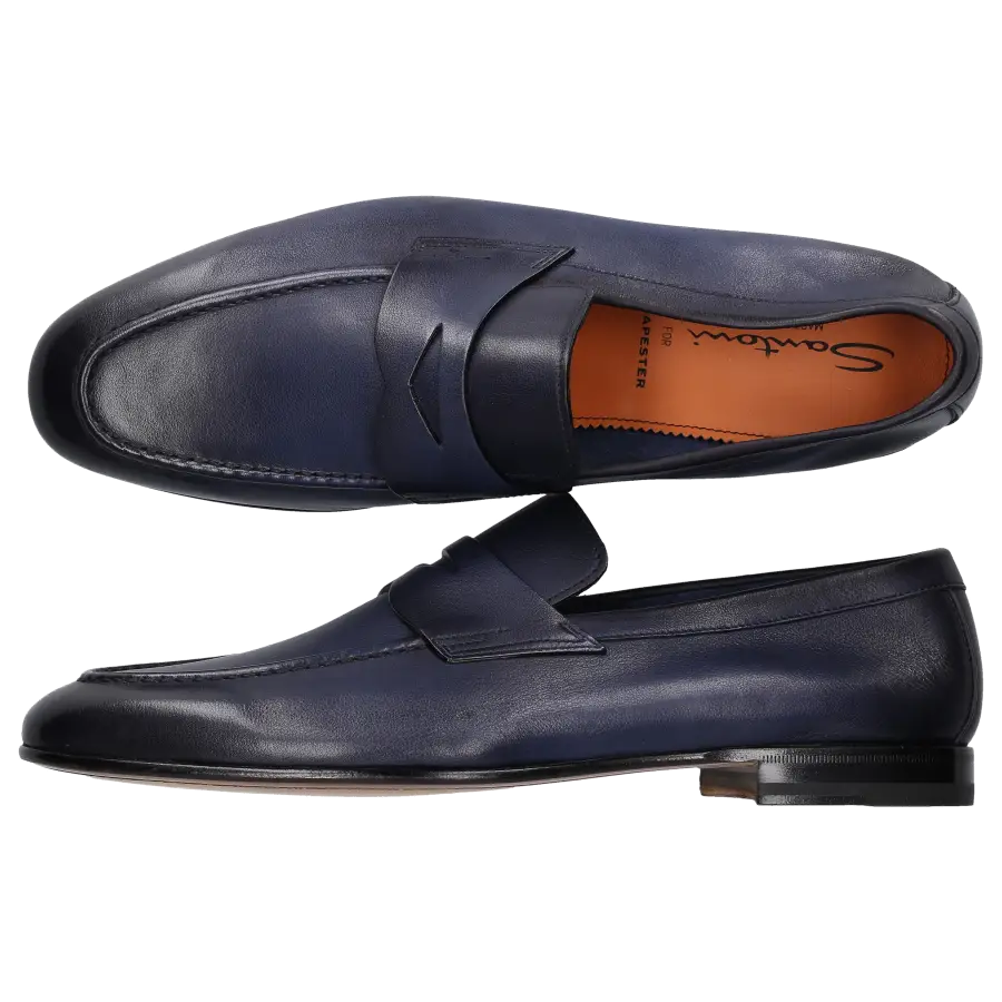 Santoni - Loafer 17511 Kalbsleder - blau