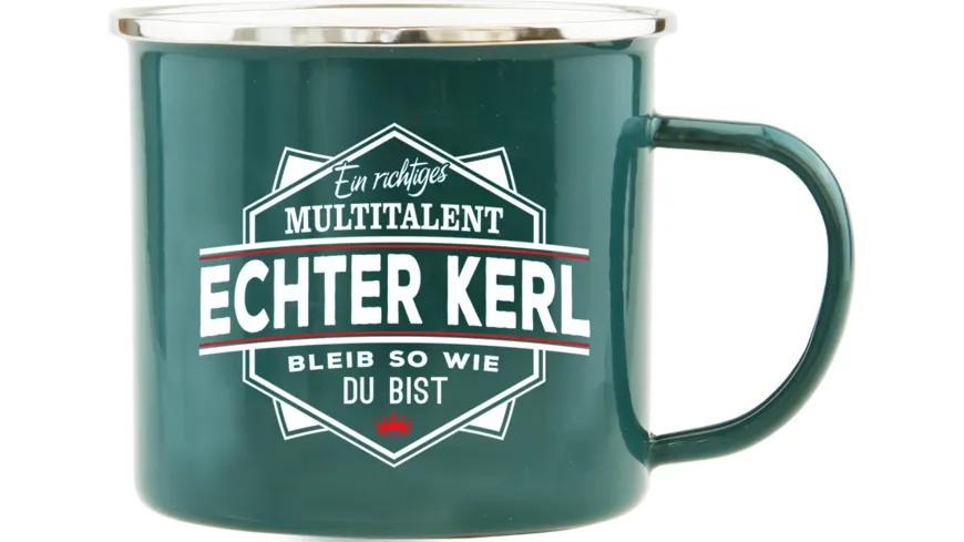 H&H Echter Kerl Emaille-Becher Echter Kerl