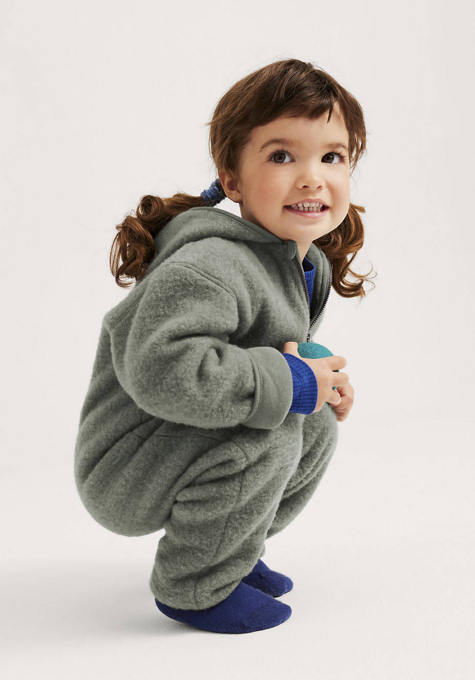 Wollfleece-Overall aus Bio-Merinowolle