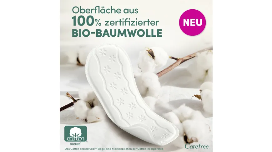 Carefree Slipeinlagen Organic Cotton Long