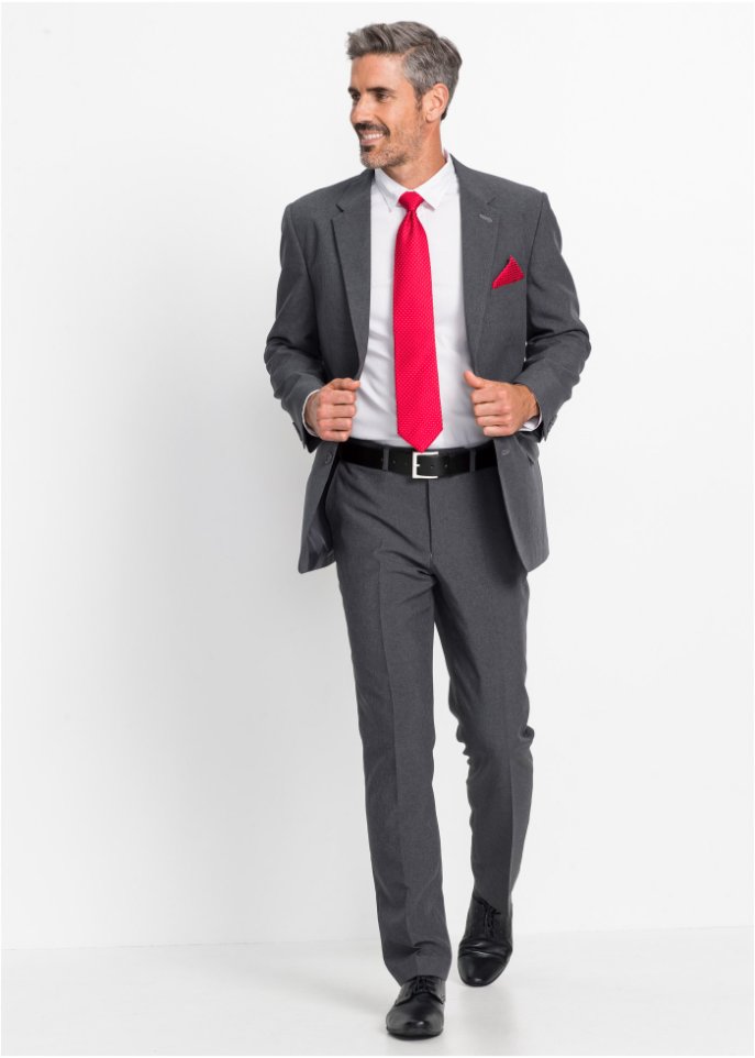 Anzug aus recyceltem Polyester (2-tlg. Set): Sakko und Hose