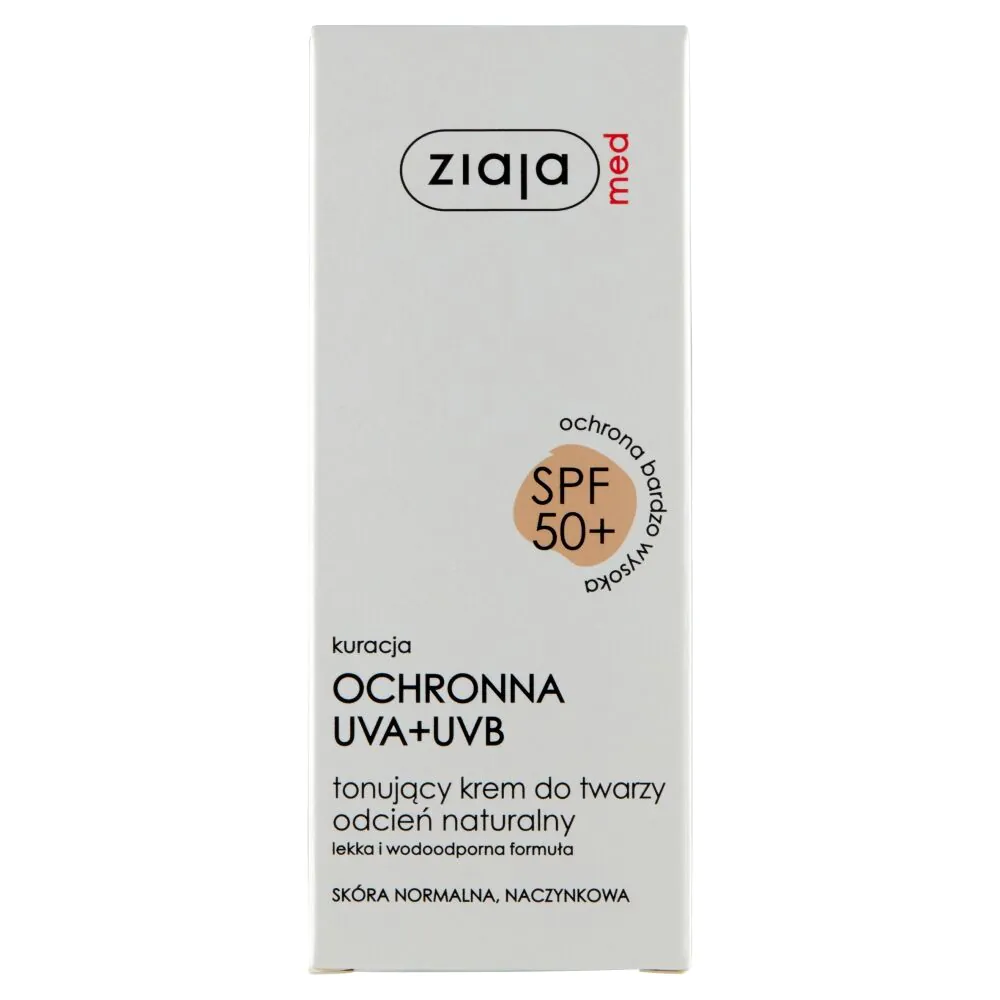 Ziaja Med SPF 50+ UVA+UVB zaštitni tretman Tonirana krema za lice, prirodna nijansa