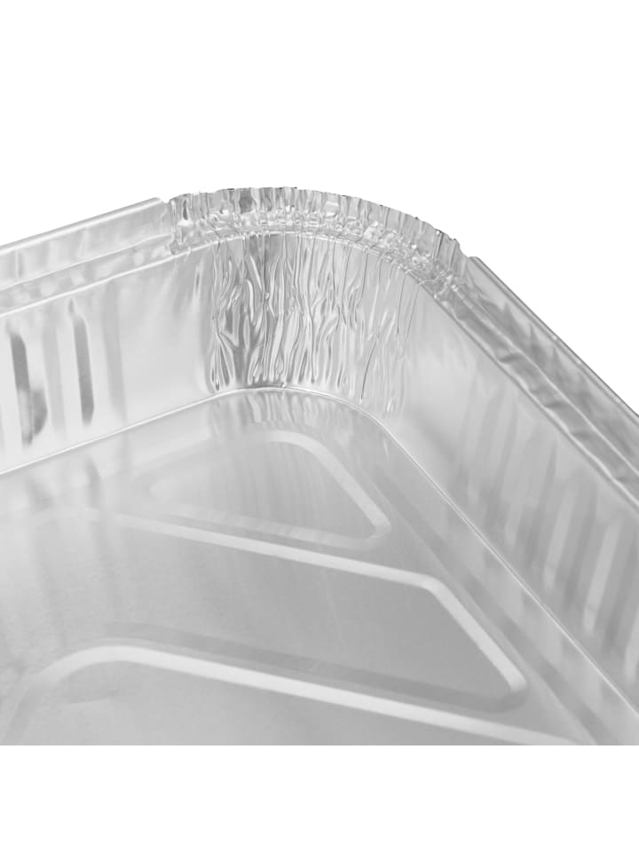 relaxdays 50 x Aluschalen in Silber - (B)31 x (H)4,5 x (T)21 cm günstig kaufen onesize