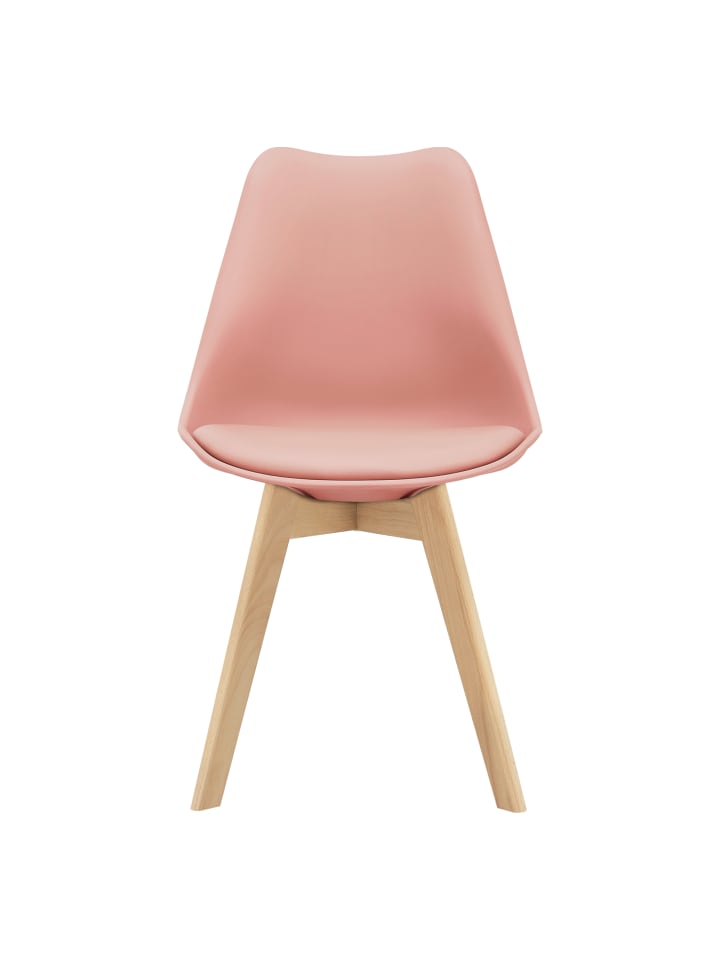 en.casa 2er-Set Esszimmerstuhl Fläten in Rosa (H)81cm (B)49cm (T)57cm günstig kaufen onesize