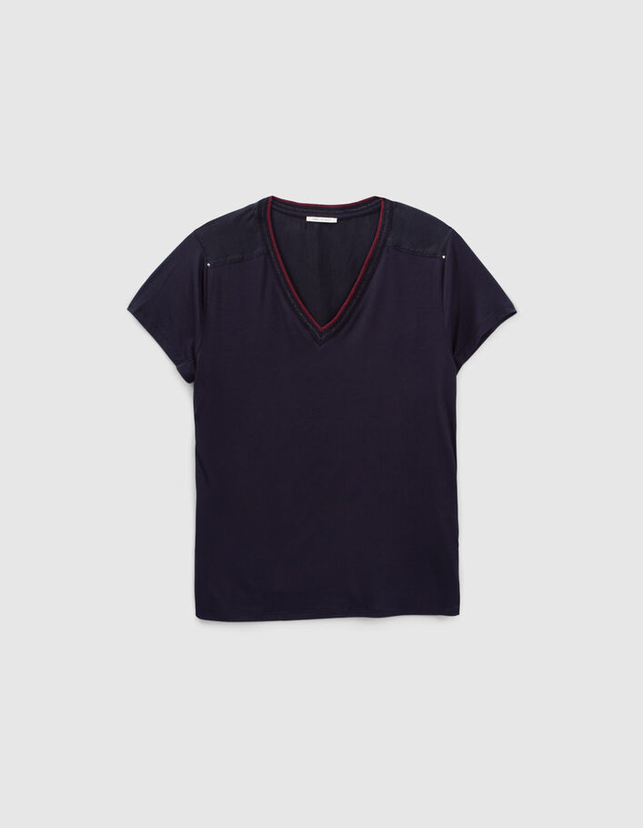 Tee-shirt marine bord-côte marine rayé Femme