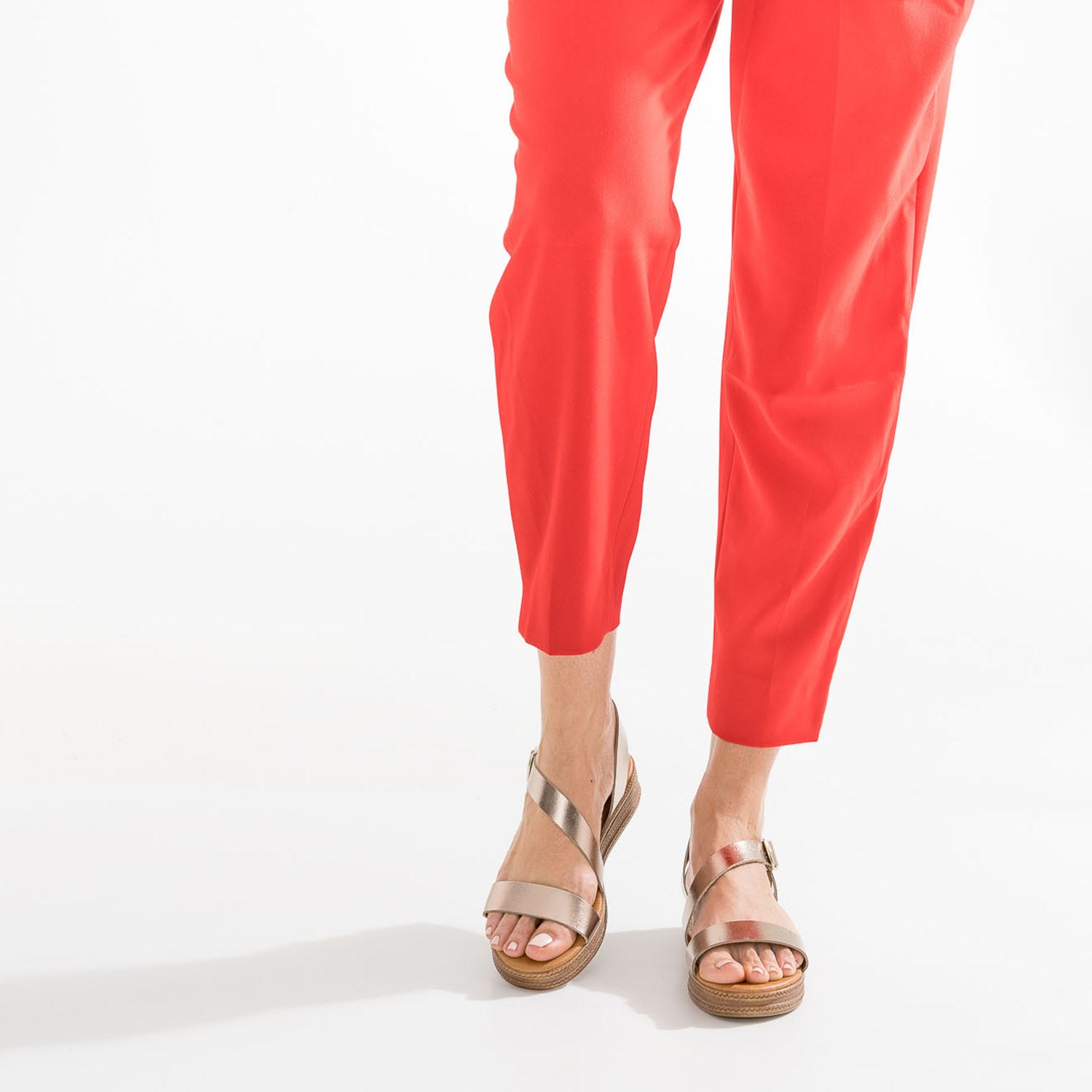 Sandale bronze en cuir