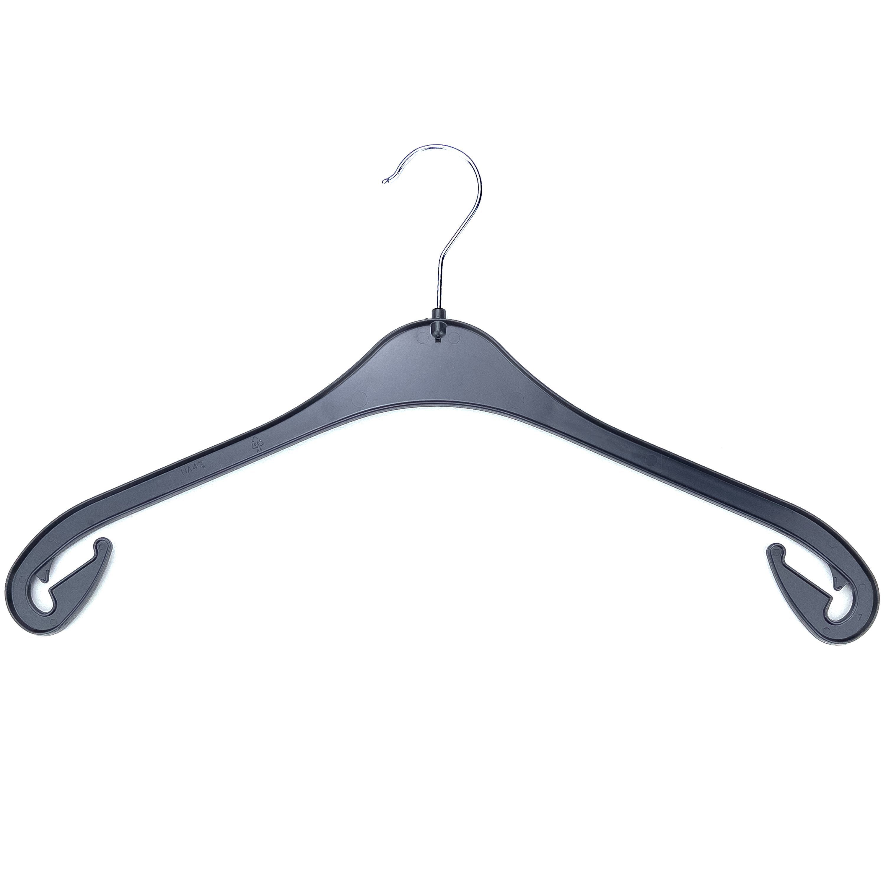 Webwarenhaus Kleiderbügel Kleiderbügel Kunststoff Schwarz 43 cm im 20er Pack, (Spar-Set), Kleiderbügel, 43 cm, drehbarer Haken, Kunststoff