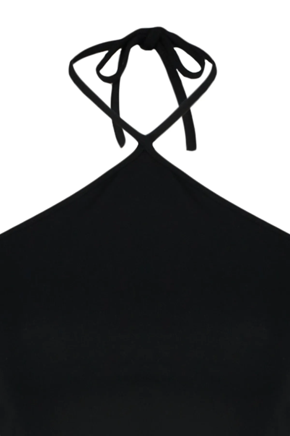 Trendyol Collection  Schwarz-weißes 2er-Pack Crop Bustier aus Baumwolle mit überkreuzten Trägern, dehnbar, gestrickt, TWOSS23BS00002