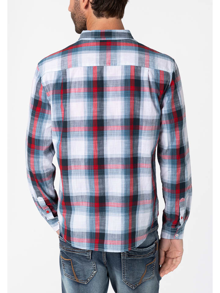 Timezone Hemd - Regular fit -  in Weiß/ Dunkelblau/ Rot günstig kaufen