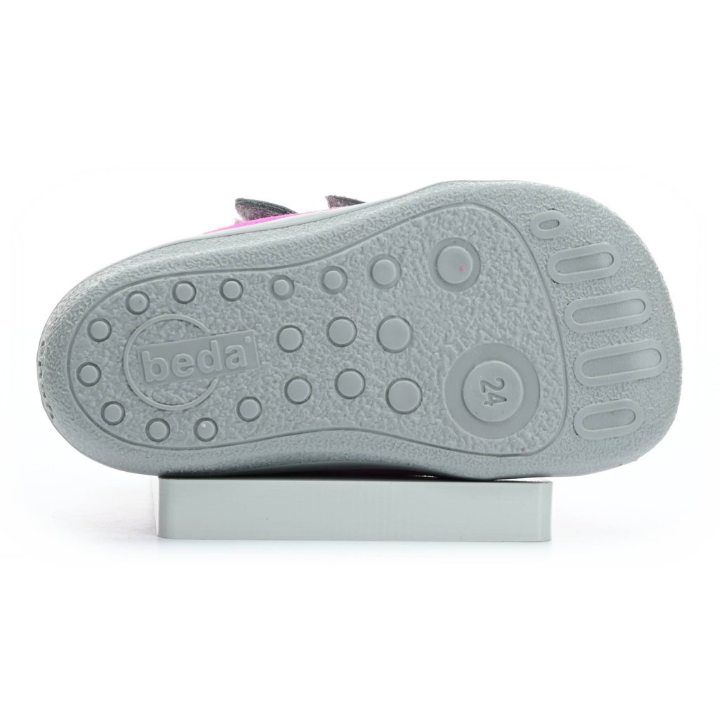 Beda Rebecca mit Membran (BF 0001/W/M/FW) dunkelrosa Barfuß-Stiefeletten