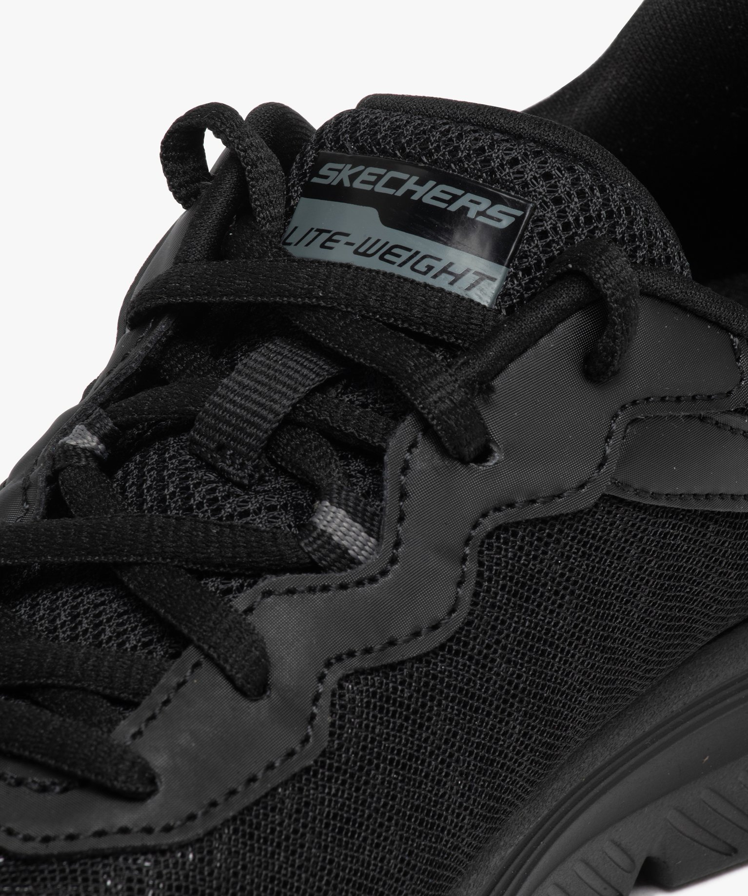 Baskets femme unies style running en mesh brillant - Skechers noir | GEMO