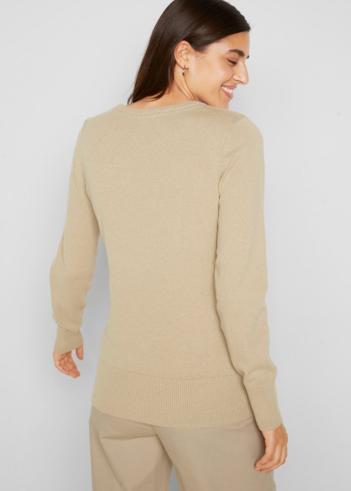 Basic Pullover mit recycelter Baumwolle