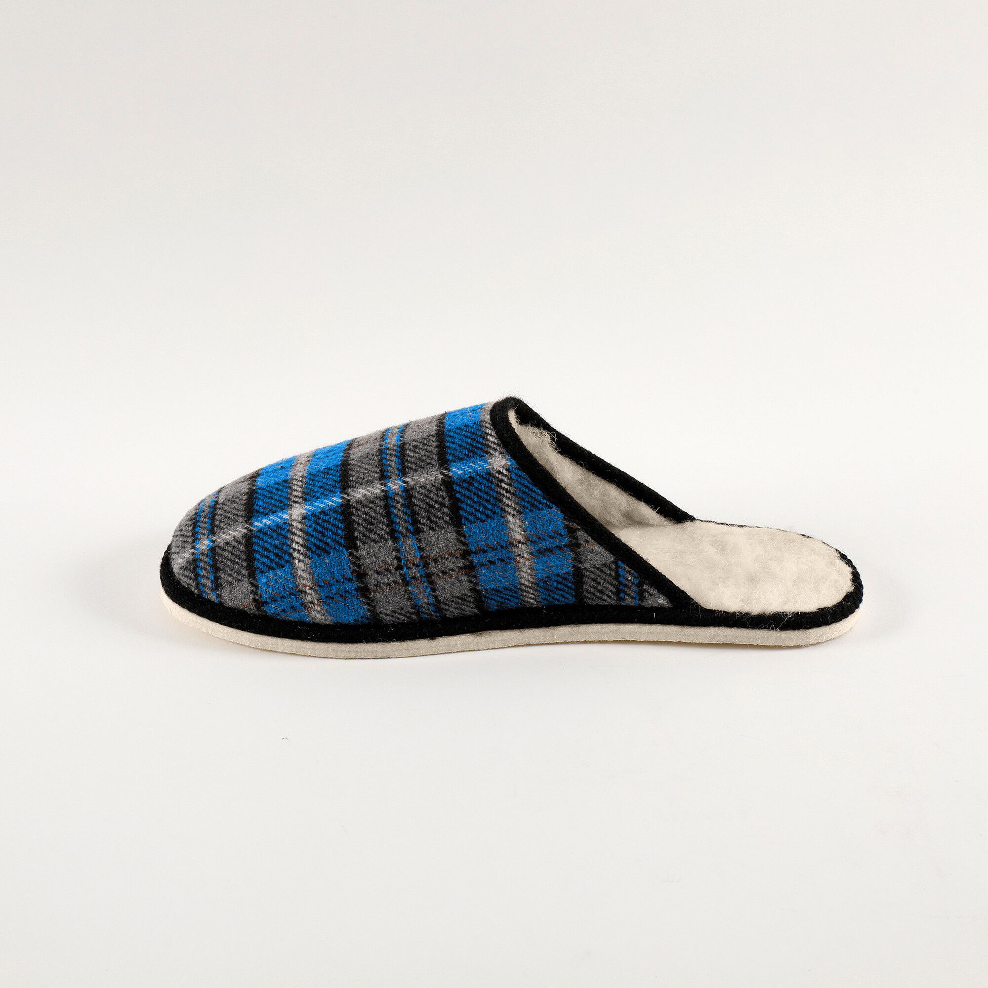 Mules homme silencieuses fourrées laine