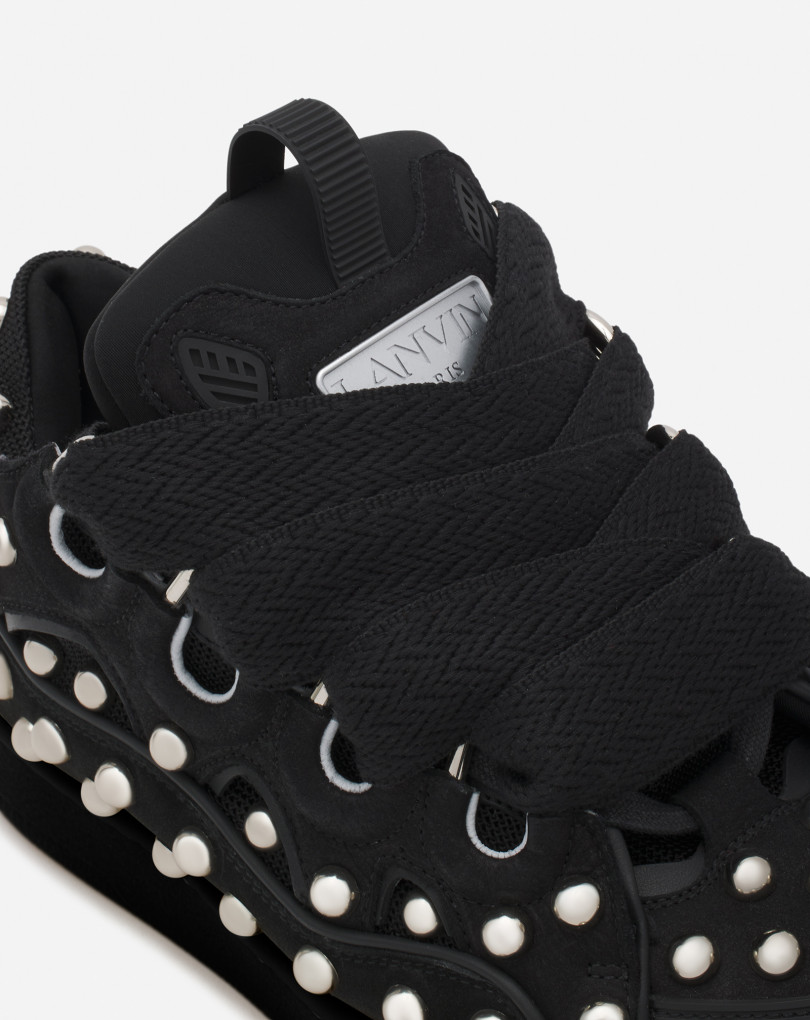 SNEAKERS CURB EN CUIR AVEC STUDS