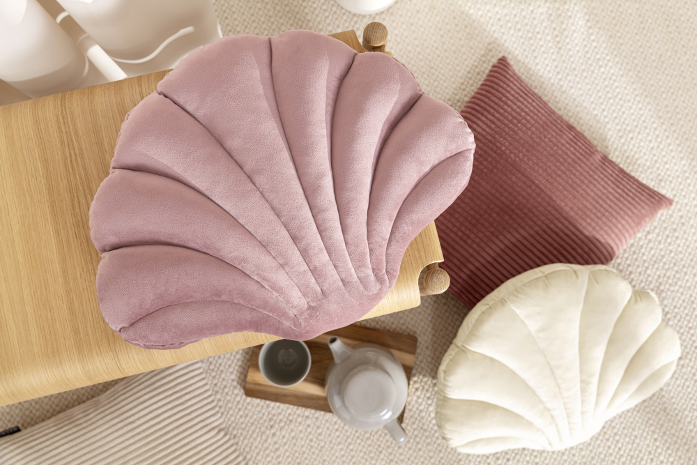 Formkissen Shell rose uni