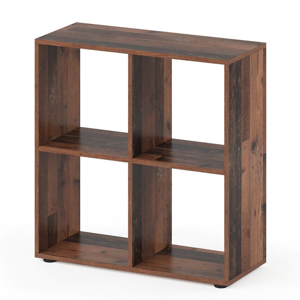 Vicco Raumteiler Standregal Bücherregal TETRA 4 Fächer Old Style