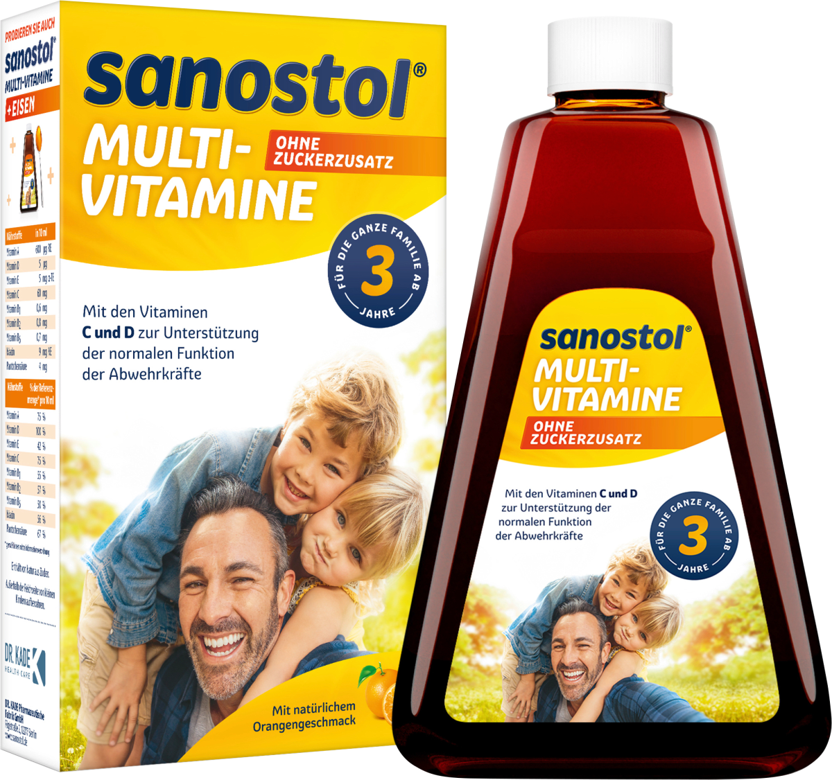 Multi-Vitamine ohne Zuckerzusatz, 230 ml