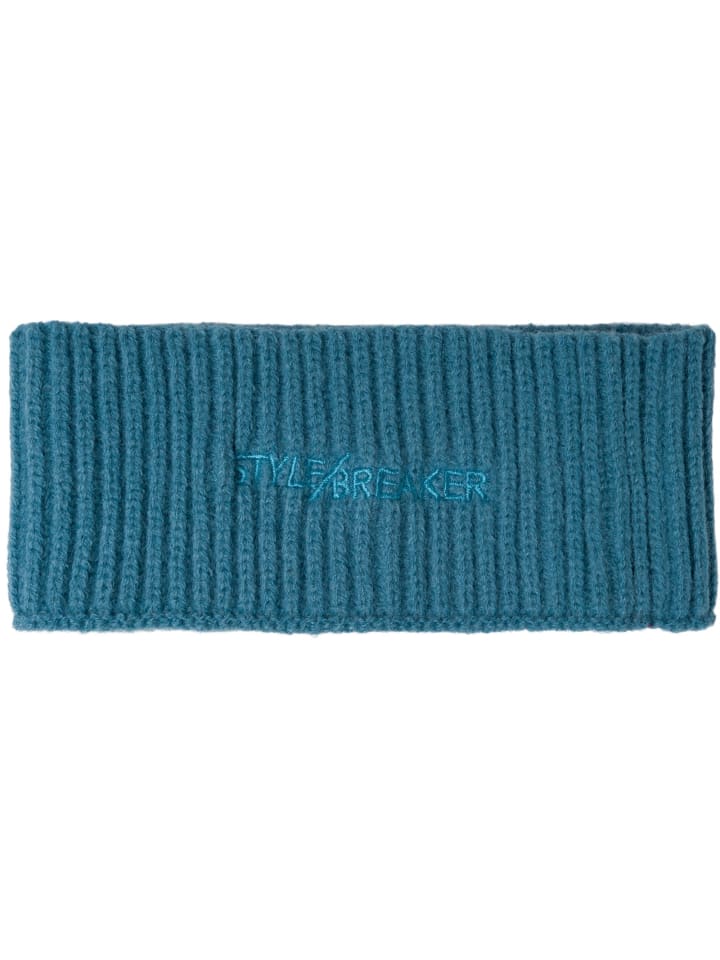 styleBREAKER Strick Stirnband mit Logo in Blau günstig kaufen onesize