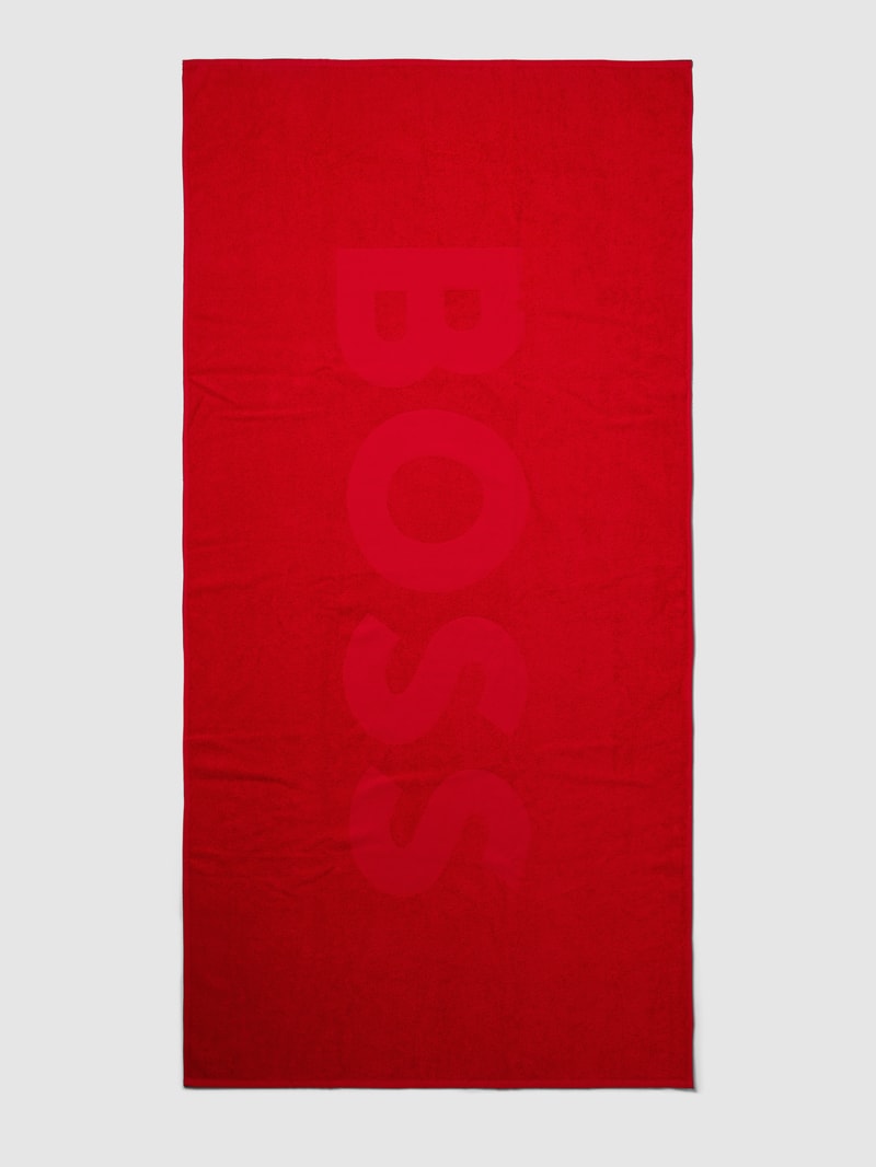 Strandtuch mit Label-Detail in rot