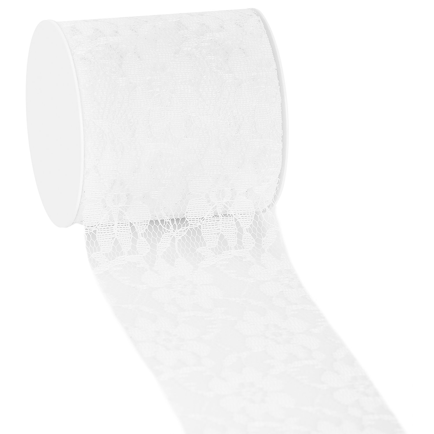 Spitzenband, weiß, 72 mm, 5 m