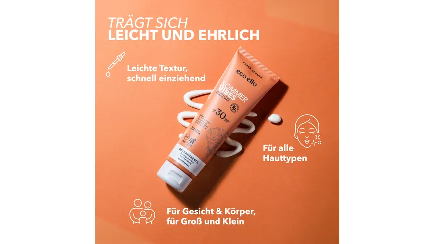 eco elio Sommer Vibes Sonnencreme LSF30 150 ml