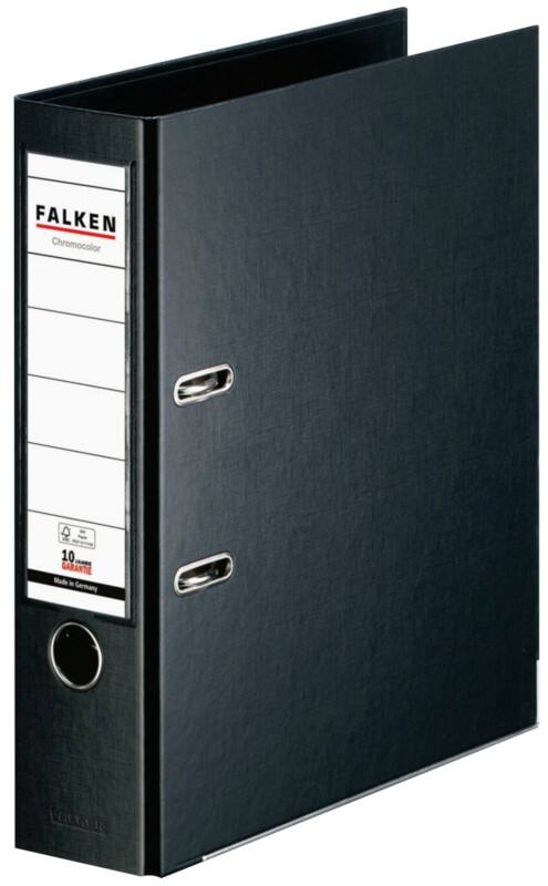 Falken Chromocolor Ordner DIN A4 80 mm Schwarz 2 Ringe 11285400 PP (Polypropylen)
