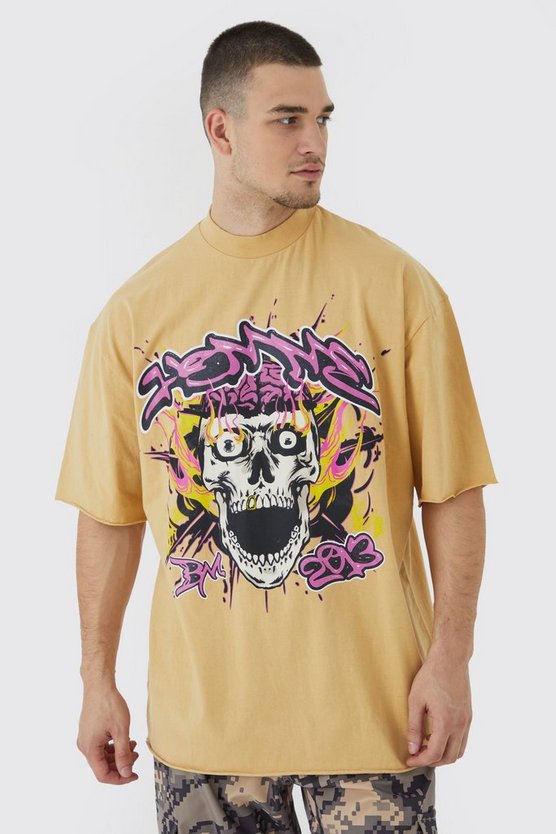 Tall Oversize T-Shirt mit Print