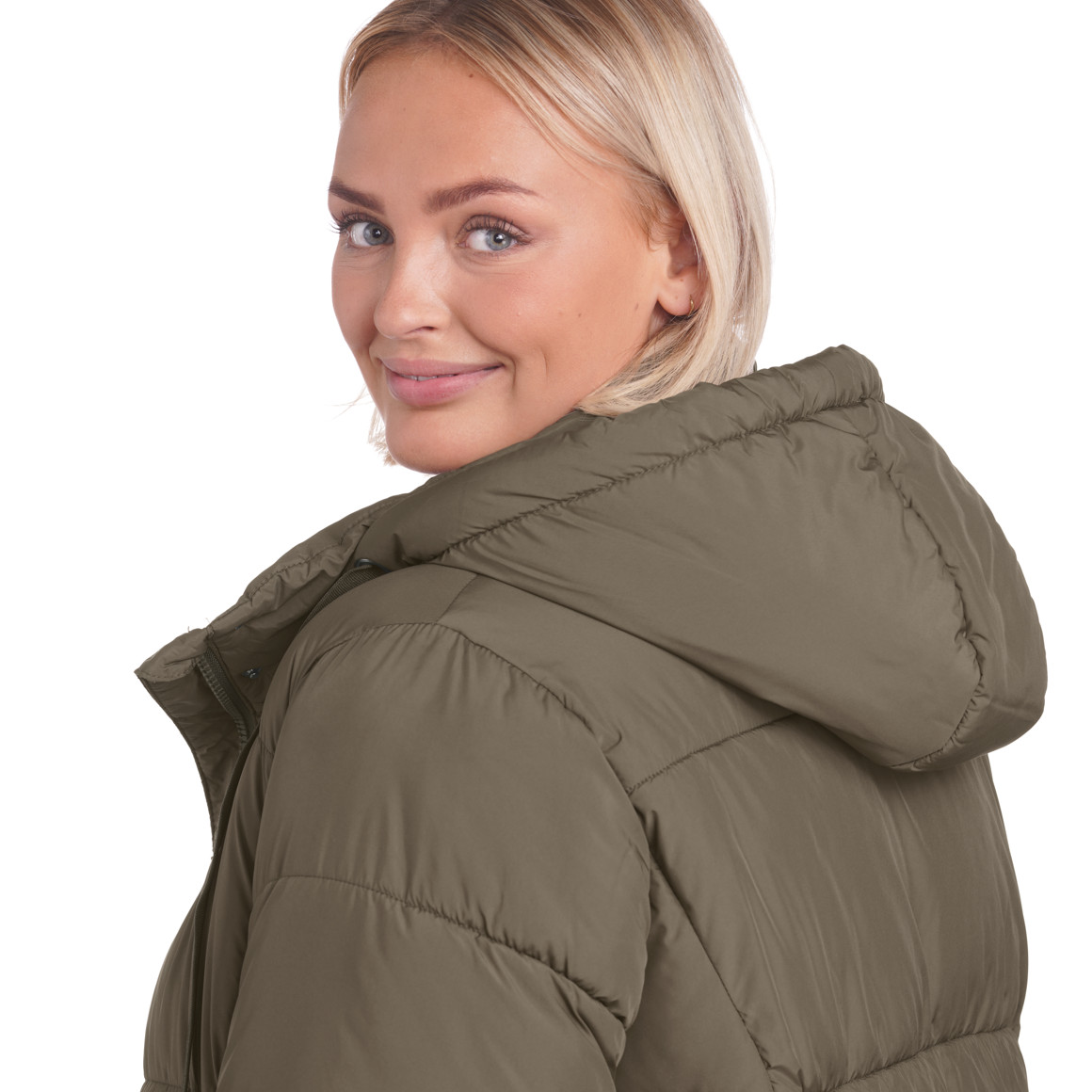 Damen Puffermantel mit Kapuze