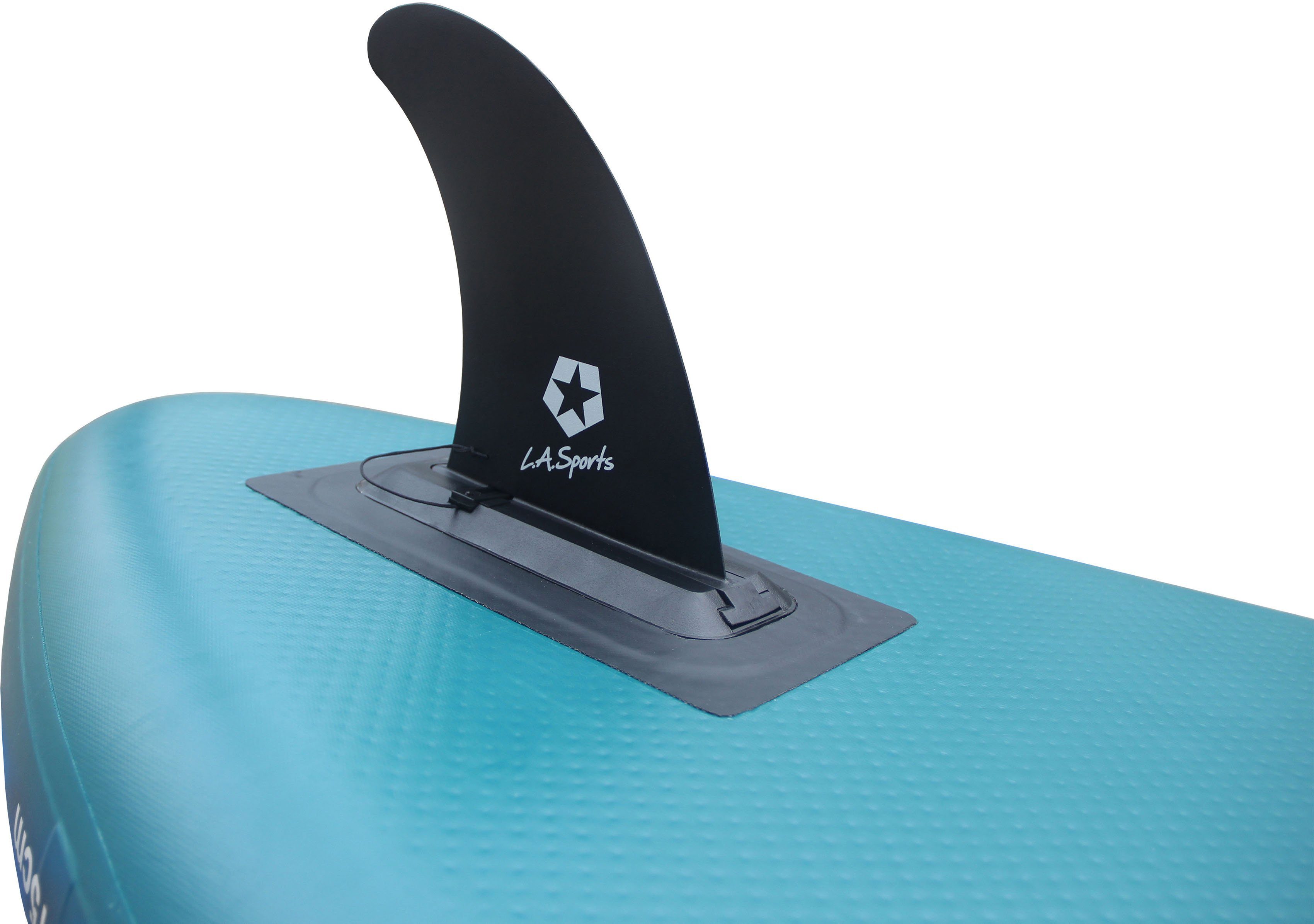 L.A. Sports Inflatable SUP-Board Devil, (Set, 6 tlg., mit Paddel, Pumpe und Transportrucksack)