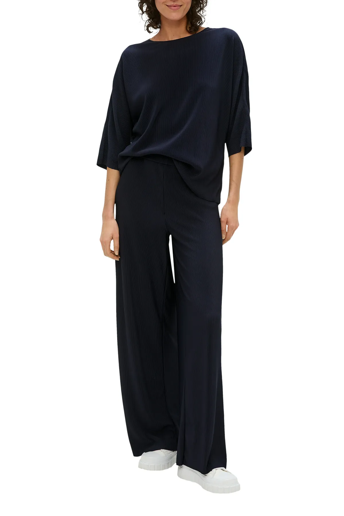 s.Oliver  Weite plissierte Hose aus Jersey