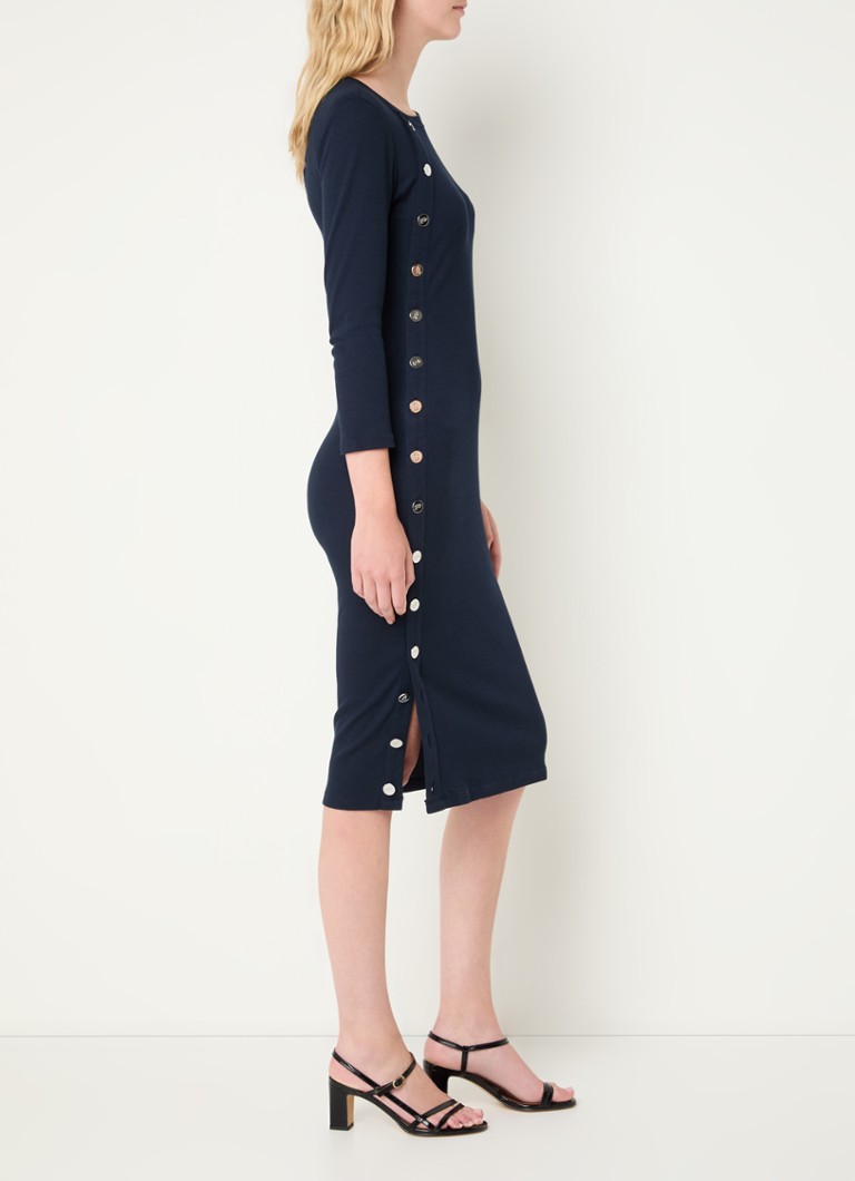 Ralph Lauren midi uska haljina s ukrasnim dugmadima