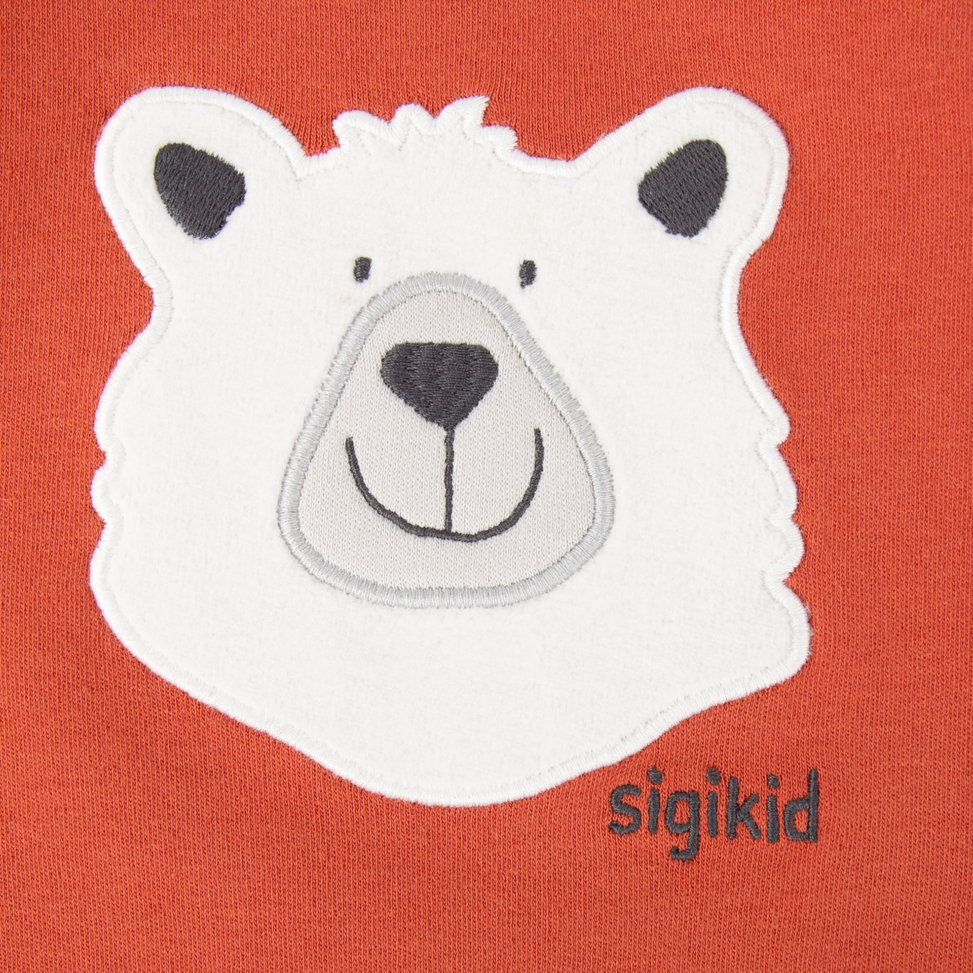 Baby Langarmshirt mit Eisbär Motiv, orange
