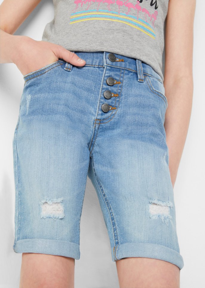 Mädchen Stretch-Jeans-Shorts