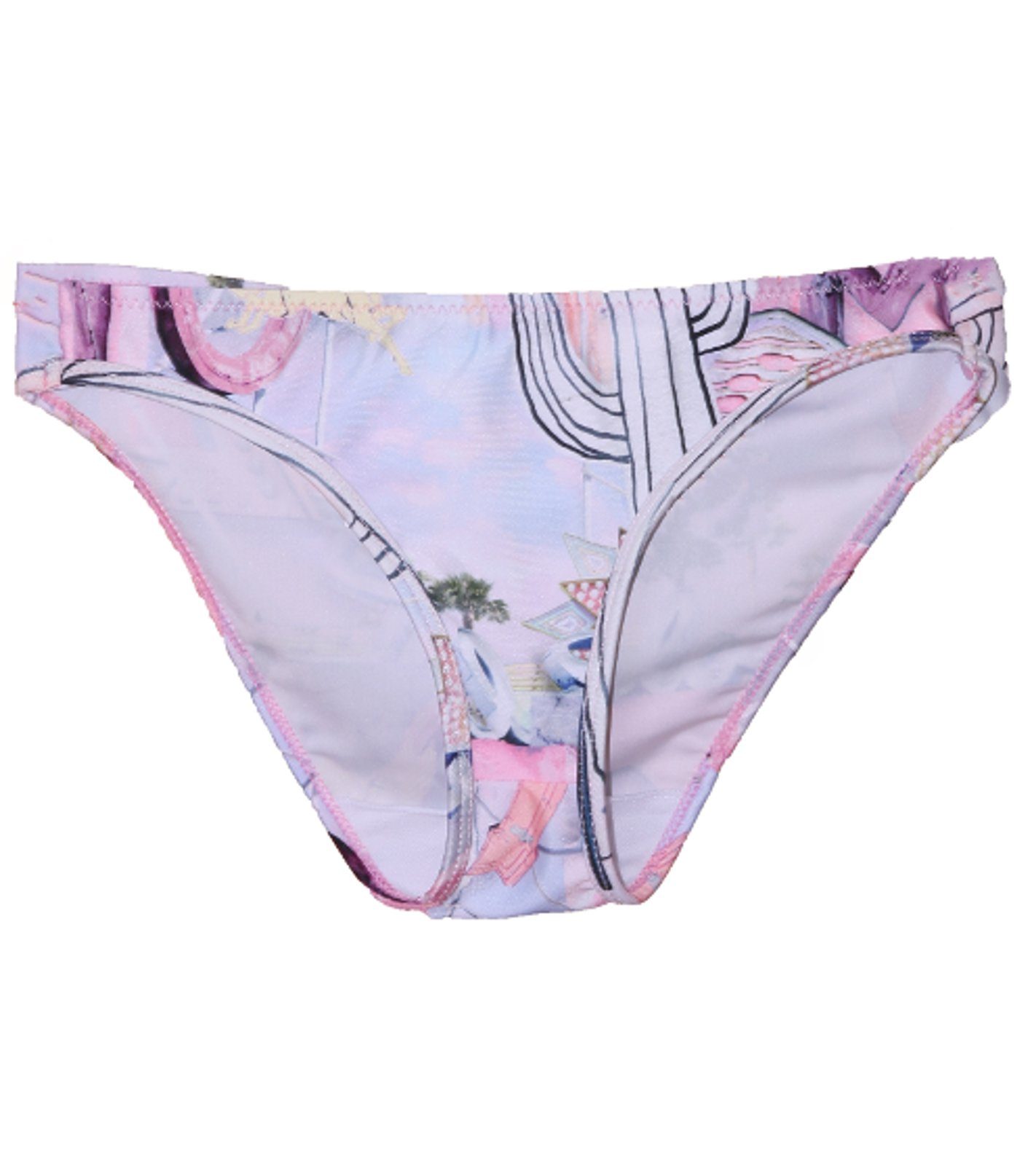 Molo Badehose Molo Nula Höschen komfortable Kinder Bikini-Hose mit Rüschen Strand-Hose Weiß/Rosa