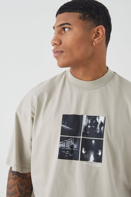 Kastiges Oversize T-Shirt mit Print