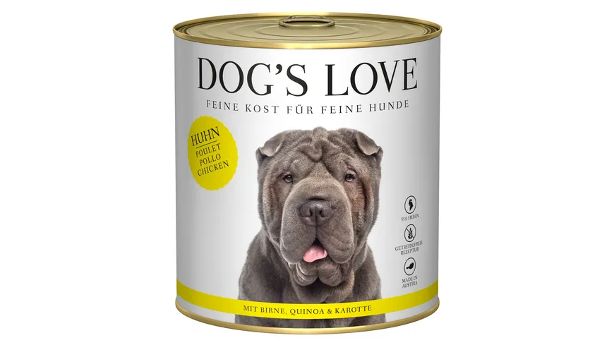 DOG'S LOVE Hundenassfutter Adult Huhn 800 g