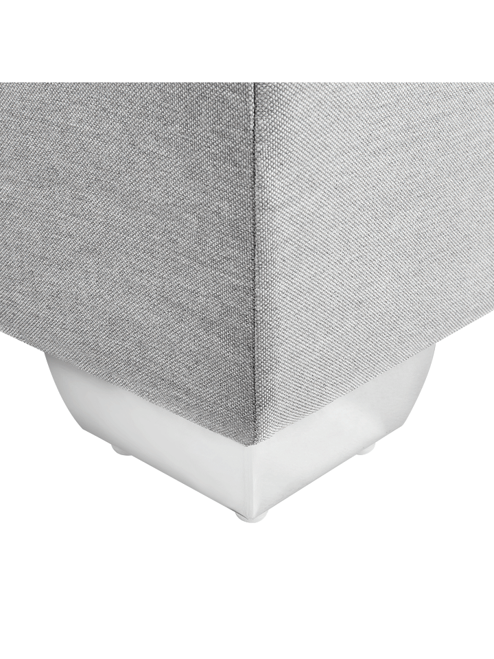 Beliani Doppelbett ADMIRAL in Grau/Silber - (W) 190 x (H) 90 x (L) 210 cm günstig kaufen onesize